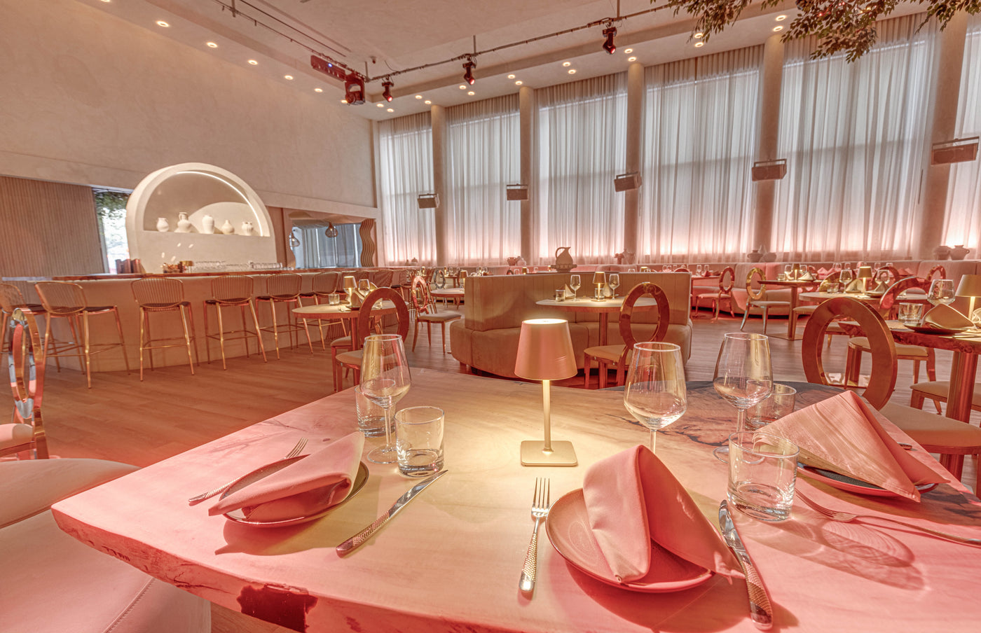The room set for a corporate day