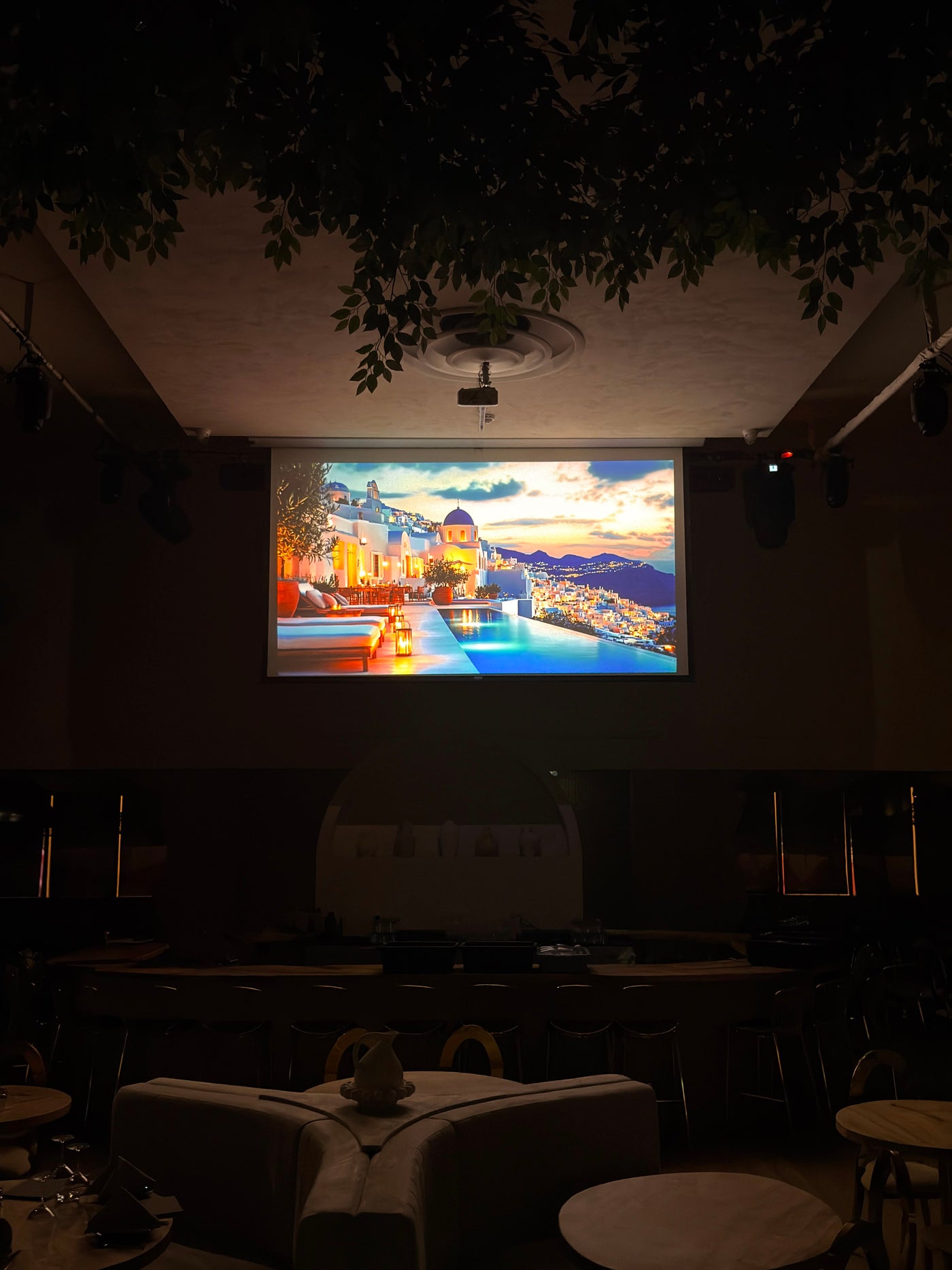 The room set for a corporate day